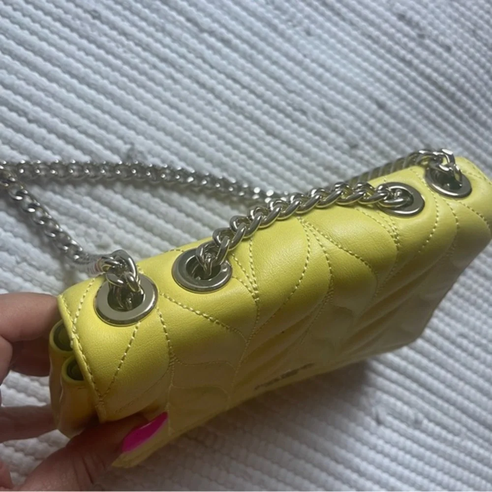 Kate Spade Briar Lane quilted mini Evelyn crossbody bag Yellow